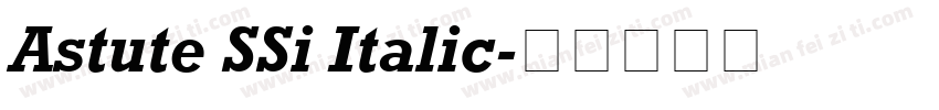 Astute SSi Italic字体转换